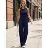 image:imageTrendy Queen Womens 2 Piece Sweatsuits Lounge Sets Track Suits Tank Tops Wide Leg Pants Spring Matching Outfits 2026Navy