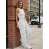 image:imageTrendy Queen Womens 2 Piece Sweatsuits Lounge Sets Track Suits Tank Tops Wide Leg Pants Spring Matching Outfits 2026Oatmeal Grey
