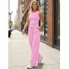 image:imageTrendy Queen Womens 2 Piece Sweatsuits Lounge Sets Track Suits Tank Tops Wide Leg Pants Spring Matching Outfits 2026Pink