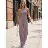 image:imageTrendy Queen Womens 2 Piece Sweatsuits Lounge Sets Track Suits Tank Tops Wide Leg Pants Spring Matching Outfits 2026Rose Taupe