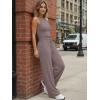 image:imageTrendy Queen Womens 2 Piece Sweatsuits Lounge Sets Track Suits Tank Tops Wide Leg Pants Spring Matching Outfits 2026Rose Taupe