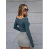 image:imageTrendy Queen Womens Boat Neck Tops Long Sleeve Shirts Casual Fitted Tee Shirts Solid Color Fall Basic Clothes 2026Hazeblue