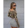 image:imageTrendy Queen Womens Boat Neck Tops Long Sleeve Shirts Casual Fitted Tee Shirts Solid Color Fall Basic Clothes 2026Leopard