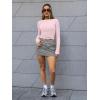 image:imageTrendy Queen Womens Boat Neck Tops Long Sleeve Shirts Casual Fitted Tee Shirts Solid Color Fall Basic Clothes 2026Pink