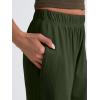 image:imageTrendy Queen Womens Business Casual Pants Barrel Sweatpants Wide Leg Comfy Lounge Pants Baggy Flowy Ribbed Fall OutfitsArmygreen