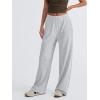 image:imageTrendy Queen Womens Business Casual Pants Barrel Sweatpants Wide Leg Comfy Lounge Pants Baggy Flowy Ribbed Fall OutfitsGrey