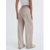 image:imageTrendy Queen Womens Business Casual Pants Barrel Sweatpants Wide Leg Comfy Lounge Pants Baggy Flowy Ribbed Fall OutfitsKhaki