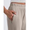 image:imageTrendy Queen Womens Business Casual Pants Barrel Sweatpants Wide Leg Comfy Lounge Pants Baggy Flowy Ribbed Fall OutfitsKhaki