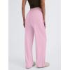 image:imageTrendy Queen Womens Business Casual Pants Barrel Sweatpants Wide Leg Comfy Lounge Pants Baggy Flowy Ribbed Fall OutfitsPink