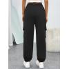 image:imageTrendy Queen Womens Cargo Sweatpants Oversized Fleece Joggers Baggy Athletic Pants with PocketBlack