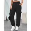 image:imageTrendy Queen Womens Cargo Sweatpants Oversized Fleece Joggers Baggy Athletic Pants with PocketBlack