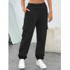 image:imageTrendy Queen Womens Cargo Sweatpants Oversized Fleece Joggers Baggy Athletic Pants with PocketBlack