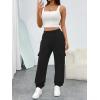 image:imageTrendy Queen Womens Cargo Sweatpants Oversized Fleece Joggers Baggy Athletic Pants with PocketBlack