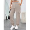 image:imageTrendy Queen Womens Cargo Sweatpants Oversized Fleece Joggers Baggy Athletic Pants with PocketCoffeegrey