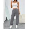 image:imageTrendy Queen Womens Cargo Sweatpants Oversized Fleece Joggers Baggy Athletic Pants with PocketDarkgrey