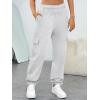 image:imageTrendy Queen Womens Cargo Sweatpants Oversized Fleece Joggers Baggy Athletic Pants with PocketGrey
