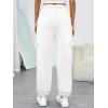 image:imageTrendy Queen Womens Cargo Sweatpants Oversized Fleece Joggers Baggy Athletic Pants with PocketWhite