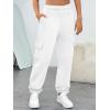 image:imageTrendy Queen Womens Cargo Sweatpants Oversized Fleece Joggers Baggy Athletic Pants with PocketWhite