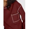 image:imageTrendy Queen Womens Crewneck Sweatshirts Long Sleeve Shirts Lightweight Sweaters Fall Tops Fashion Outfits 2025Winered
