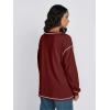 image:imageTrendy Queen Womens Crewneck Sweatshirts Long Sleeve Shirts Lightweight Sweaters Fall Tops Fashion Outfits 2025Winered