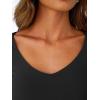 image:imageTrendy Queen Womens Double Lined V Neck Long Sleeve Shirt 2025 Fall Fitted Crop Top Going Out Basic Tee Fashion ClothingBlack