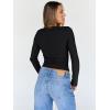 image:imageTrendy Queen Womens Long Sleeve Shirts Crop Square Neck Ribbed Tops Basic Slim Fit Y2K Fall Winter Clothes Outfits 2026Black
