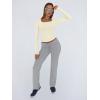 image:imageTrendy Queen Womens Long Sleeve Shirts Crop Tops Fall Fashion Solid Square Neck Going Out Basics Tees Y2k ClothesApricot