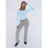 image:imageTrendy Queen Womens Long Sleeve Shirts Crop Tops Fall Fashion Solid Square Neck Going Out Basics Tees Y2k ClothesBaby Blue