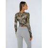 image:imageTrendy Queen Womens Long Sleeve Shirts Crop Tops Fall Fashion Solid Square Neck Going Out Basics Tees Y2k ClothesCamo