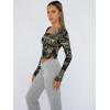 image:imageTrendy Queen Womens Long Sleeve Shirts Crop Tops Fall Fashion Solid Square Neck Going Out Basics Tees Y2k ClothesCamoblack