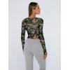 image:imageTrendy Queen Womens Long Sleeve Shirts Crop Tops Fall Fashion Solid Square Neck Going Out Basics Tees Y2k ClothesCamoblack