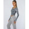 image:imageTrendy Queen Womens Long Sleeve Shirts Crop Tops Fall Fashion Solid Square Neck Going Out Basics Tees Y2k ClothesCobra
