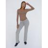 image:imageTrendy Queen Womens Long Sleeve Shirts Crop Tops Fall Fashion Solid Square Neck Going Out Basics Tees Y2k ClothesCoffee Grey