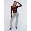 image:imageTrendy Queen Womens Long Sleeve Shirts Crop Tops Fall Fashion Solid Square Neck Going Out Basics Tees Y2k ClothesFlame