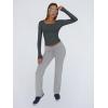 image:imageTrendy Queen Womens Long Sleeve Shirts Crop Tops Fall Fashion Solid Square Neck Going Out Basics Tees Y2k ClothesGray