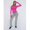 image:imageTrendy Queen Womens Long Sleeve Shirts Crop Tops Fall Fashion Solid Square Neck Going Out Basics Tees Y2k ClothesHot Pink