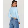 image:imageTrendy Queen Womens Long Sleeve Tops Going Out Top Trendy Cute Shirt Y2k Clothes Fashion Clothing Fall Outfits 2026Babyblue