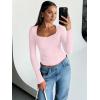 image:imageTrendy Queen Womens Long Sleeve Tops Going Out Top Trendy Cute Shirt Y2k Clothes Fashion Clothing Fall Outfits 2026Pink