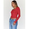 image:imageTrendy Queen Womens Long Sleeve Tops Going Out Top Trendy Cute Shirt Y2k Clothes Fashion Clothing Fall Outfits 2026Red