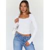 image:imageTrendy Queen Womens Long Sleeve Tops Going Out Top Trendy Cute Shirt Y2k Clothes Fashion Clothing Fall Outfits 2026White