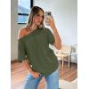 image:imageTrendy Queen Womens Off The Shoulder Tops Oversized TShirts Short Sleeve Tees Summer 2026 Casual Spring Fashion ClothesArmygreen