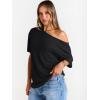 image:imageTrendy Queen Womens Off The Shoulder Tops Oversized TShirts Short Sleeve Tees Summer 2026 Casual Spring Fashion ClothesBlack
