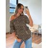 image:imageTrendy Queen Womens Off The Shoulder Tops Oversized TShirts Short Sleeve Tees Summer 2026 Casual Spring Fashion ClothesLeopardprint