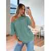 image:imageTrendy Queen Womens Off The Shoulder Tops Oversized TShirts Short Sleeve Tees Summer 2026 Casual Spring Fashion ClothesLightgreen