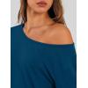 image:imageTrendy Queen Womens Off The Shoulder Tops Oversized Tshirts Long Sleeve 2026 Casual Basic TeesLake