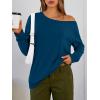 image:imageTrendy Queen Womens Off The Shoulder Tops Oversized Tshirts Long Sleeve 2026 Casual Basic TeesLake