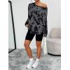 image:imageTrendy Queen Womens Off The Shoulder Tops Oversized Tshirts Long Sleeve 2026 Casual Basic TeesPrinted Grey