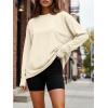 image:imageTrendy Queen Womens Oversized Long Sleeve T Shirts 2026 Basic Crewneck Tee Fall Tops Casual Workout Y2K ClothesApricot