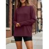 image:imageTrendy Queen Womens Oversized Long Sleeve T Shirts 2026 Basic Crewneck Tee Fall Tops Casual Workout Y2K ClothesBurgundy