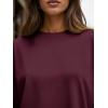 image:imageTrendy Queen Womens Oversized Long Sleeve T Shirts 2026 Basic Crewneck Tee Fall Tops Casual Workout Y2K ClothesBurgundy